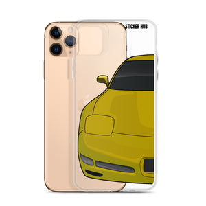 Millennium Yellow C5 Corvette Z06 - iPhone Case