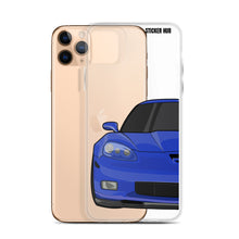 Load image into Gallery viewer, LeMans Blue C6 Corvette Z06 iPhone Case