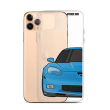 Load image into Gallery viewer, Jet Stream Blue C6 Corvette Z06 - iPhone Case