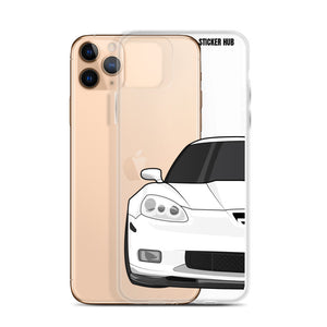 White C6 Corvette Z06 - iPhone Case