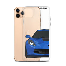 Load image into Gallery viewer, Laguna Blue C7 Corvette Z06 - iPhone Case