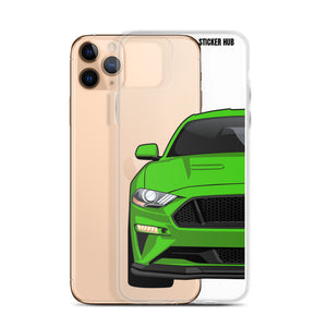 Green 18-21 Mustang 5.0 iPhone Case