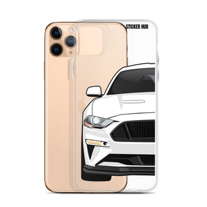 White 18-21 Mustang 5.0 - iPhone Case