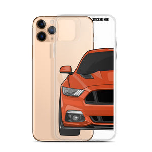 Orange 15-17 Mustang 5.0 - iPhone Case