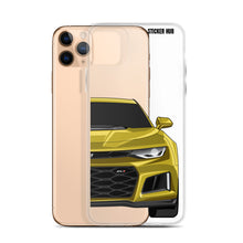 Load image into Gallery viewer, Yellow 6th Gen Camaro ZL1 - iPhone Case