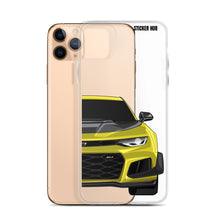 Load image into Gallery viewer, Yellow 6th Gen Camaro ZL1 1LE - iPhone Case