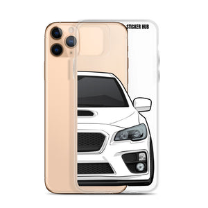 White 15-17 Subaru WRX STI - iPhone Case