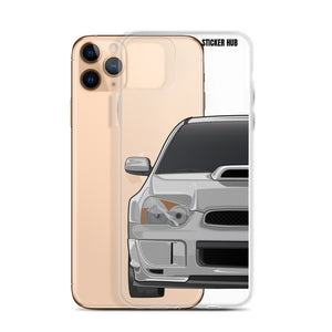 Silver 03-05 Subaru WRX STI - iPhone Case