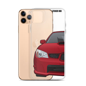 Garnet Red 06-07 Subaru WRX STI- iPhone Case