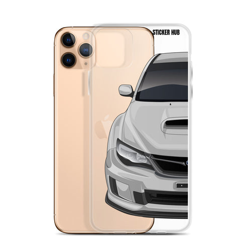 Silver 09-14 Subaru WRX STI - iPhone Case