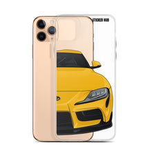 Load image into Gallery viewer, Yellow MKV Toyota Supra - iPhone Case