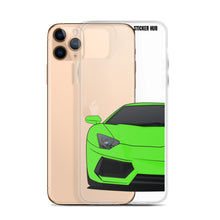 Load image into Gallery viewer, Green Lamborghini Aventadoor - iPhone Case