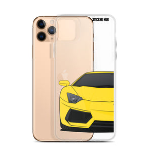 Yellow Lamborghini Aventadoor - iPhone Case