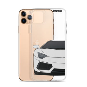 Silver Lamborghini Aventadoor - iPhone Case