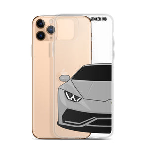 Silver Lamborghini Huracan - iPhone Case