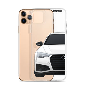 White B9 Audi S4 "Facelift" - iPhone Case