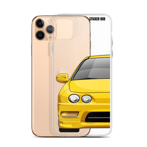 Yellow Acura Integra - iPhone Case