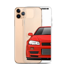 Load image into Gallery viewer, Red R34 Nissan GTR - iPhone Case