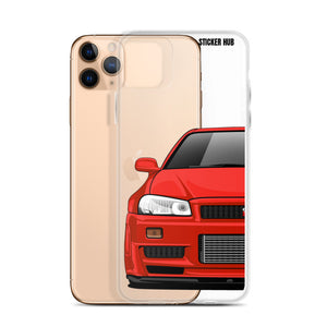 Red R34 Nissan GTR - iPhone Case