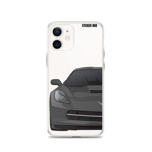 Gray C7 Corvette Stingray - iPhone Case