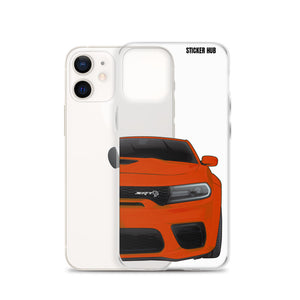 Orange Charger Hellcat (Widebody) - iPhone Case