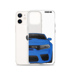 Blue Charger Hellcat (Widebody) - iPhone Case