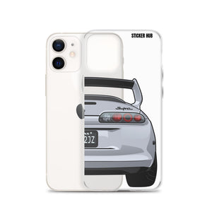 Silver Toyota Supra - iPhone Case