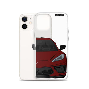 Long Beach Red C8 Corvette - iPhone Case