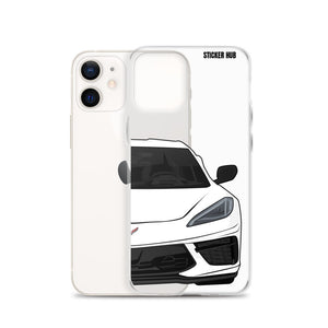 White C8 Corvette - iPhone Case