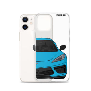 Rapid Blue C8 Corvette - iPhone Case