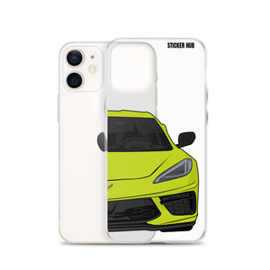 Accelerate Yellow C8 Corvette - iPhone Case