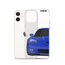 Load image into Gallery viewer, LeMans Blue C6 Corvette Z06 iPhone Case