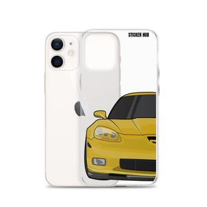 Velocity Yellow C6 Corvette Z06 - iPhone Case