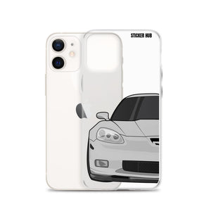 Silver C6 Corvette Z06 - iPhone Case