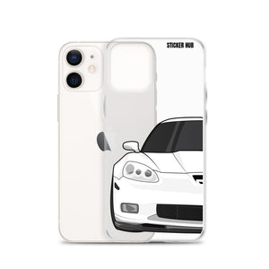 White C6 Corvette Z06 - iPhone Case