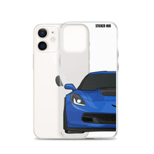 Load image into Gallery viewer, Laguna Blue C7 Corvette Z06 - iPhone Case