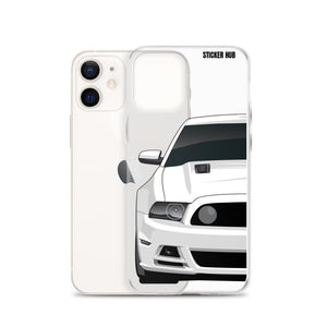 White 13-14 Mustang 5.0 - iPhone Case