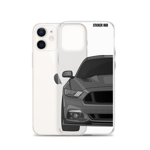 Gray 15-17 Mustang 5.0 - iPhone Case