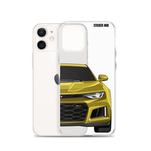 Load image into Gallery viewer, Yellow 6th Gen Camaro ZL1 - iPhone Case