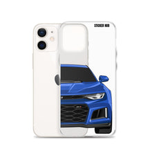 Load image into Gallery viewer, Hyper Blue 6th Gen Camaro ZL1 - iPhone Case