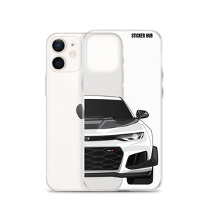 White 6th Gen Camaro ZL1 1LE - iPhone Case