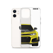 Load image into Gallery viewer, Yellow 6th Gen Camaro ZL1 1LE - iPhone Case