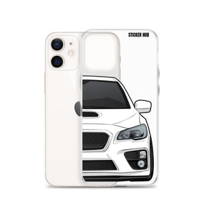 White 15-17 Subaru WRX STI - iPhone Case