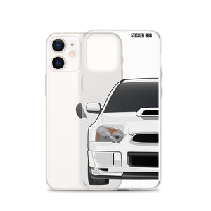 White 03-05 Subaru WRX STI - iPhone Case