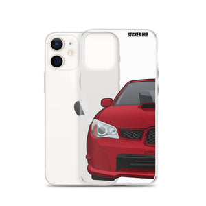 Garnet Red 06-07 Subaru WRX STI- iPhone Case