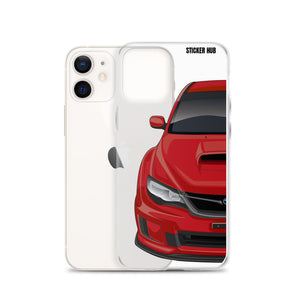 Red 09-14 Subaru WRX STI - iPhone Case