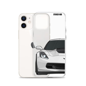 White C7 Corvette Z06 - iPhone Case