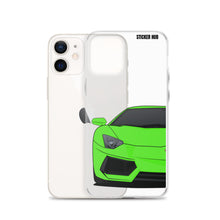 Load image into Gallery viewer, Green Lamborghini Aventadoor - iPhone Case