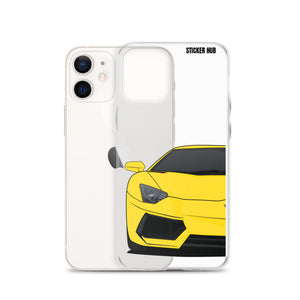 Yellow Lamborghini Aventadoor - iPhone Case