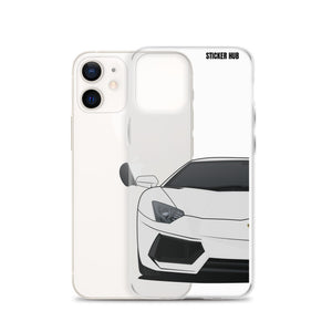 Silver Lamborghini Aventadoor - iPhone Case